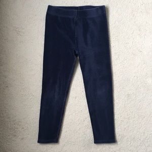 Girls Boden Navy Velvet Leggings 4-5Y